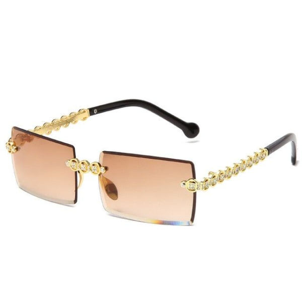 oculos de luxo dourado feminino